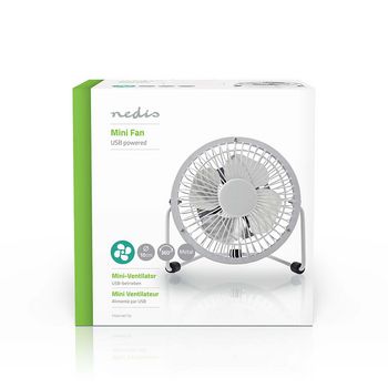 FNDK1WT10 Tafelventilator | usb gevoed | diameter: 100 mm | 3 w | 1 snelheid | wit Verpakking foto