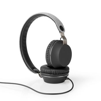 FSHP100GY Bedrade on-ear koptelefoon | 3,5 mm | kabellengte: 1.20 m | zwart/grijs Product foto
