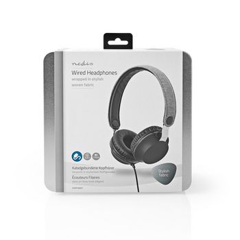 FSHP100GY Bedrade on-ear koptelefoon | 3,5 mm | kabellengte: 1.20 m | zwart/grijs  foto