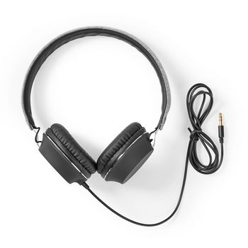 FSHP100GY Bedrade on-ear koptelefoon | 3,5 mm | kabellengte: 1.20 m | zwart/grijs Inhoud verpakking foto