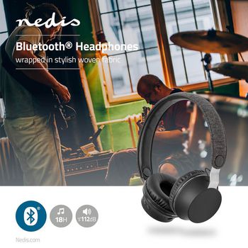 FSHP150AT Bluetooth®-koptelefoon met geweven stof bekleed | on-ear |18 uur afspeeltijd | antraciet / zwar Product foto