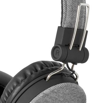 FSHP200GY Bedrade on-ear koptelefoon | 3,5 mm | kabellengte: 1.20 m | grijs / zwart Product foto