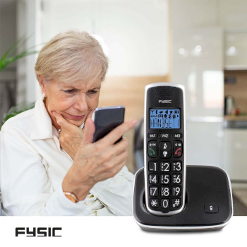 FX-6000 Dect seniorentelefoon met grote toetsen en 1 handset zwart Product foto