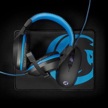 GCK31100BK Gaming combo kit | 3-in-1 | koptelefoon, muis en muismat | blauw / zwart Product foto