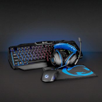 GCK41100BKDE Gaming combo kit | 4-in-1 | toetsenbord, koptelefoon, muis en muismat | blauw / zwart | qwertz | dui