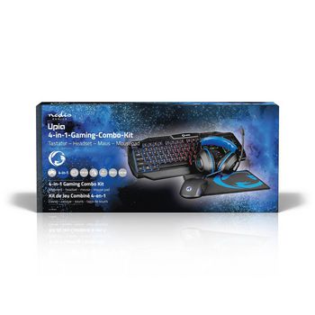 GCK41100BKDE Gaming combo kit | 4-in-1 | toetsenbord, koptelefoon, muis en muismat | blauw / zwart | qwertz | dui  foto