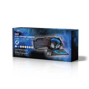 GCK41100BKDE Gaming combo kit | 4-in-1 | toetsenbord, koptelefoon, muis en muismat | blauw / zwart | qwertz | dui Verpakking foto