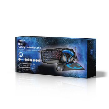 GCK41100BKES Gaming combo kit | 4-in-1 | toetsenbord, koptelefoon, muis en muismat | blauw / zwart | qwerty | spa Verpakking foto