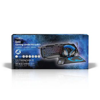 GCK41100BKIT Gaming combo kit | 4-in-1 | toetsenbord, koptelefoon, muis en muismat | blauw / zwart | qwerty | ita  foto