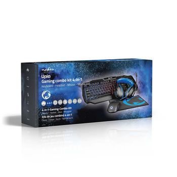 GCK41100BKIT Gaming combo kit | 4-in-1 | toetsenbord, koptelefoon, muis en muismat | blauw / zwart | qwerty | ita Verpakking foto