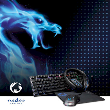 GCK51110BKDE Gaming combo kit | 5-in-1 | toetsenbord, koptelefoon, muis en muismat | zwart | qwertz | duits Product foto