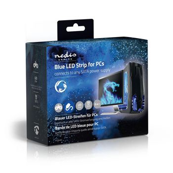 GCLD04BU Gaming led-lichtstrip | led | lengte: 400 mm | sata powered | voor gebruik met: desktop | blauw Verpakking foto