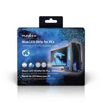 GCLD05BU Gaming led-lichtstrip | led | lengte: 500 mm | sata powered | voor gebruik met: desktop | blauw Verpakking foto