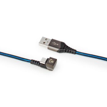 GCTB60600BK10 Usb-kabel | usb 2.0 | usb-a male | usb-c™ male | 480 mbps | verguld | 1.00 m | rond | gevlocht Product foto