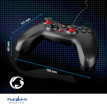 GGPD110BK Gamepad | usb type-a | usb gevoed | pc | aantal knoppen: 12 | kabellengte: 1.60 m | zwart Product foto