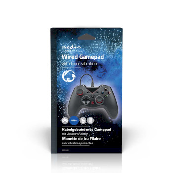 GGPD110BK Gamepad | usb type-a | usb gevoed | pc | aantal knoppen: 12 | kabellengte: 1.60 m | zwart  foto