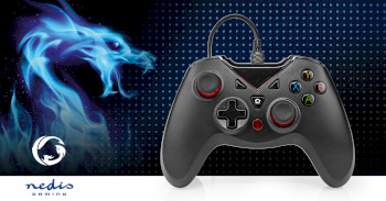 GGPD110BK Gamepad | usb type-a | usb gevoed | pc | aantal knoppen: 12 | kabellengte: 1.60 m | zwart Product foto