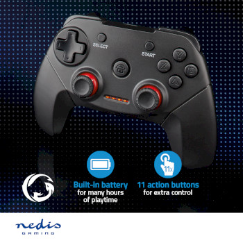 GGPDW110BK Gamepad | draadloos | batterij gevoed | pc | aantal knoppen: 11 | kabellengte: 1.00 m | zwart Product foto