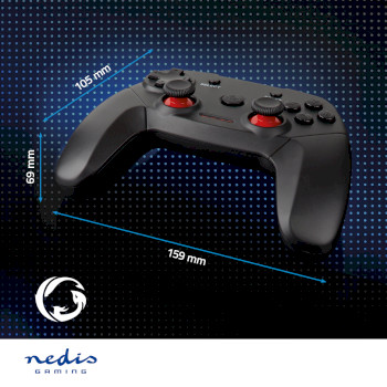 GGPDW110BK Gamepad | draadloos | batterij gevoed | pc | aantal knoppen: 11 | kabellengte: 1.00 m | zwart Product foto