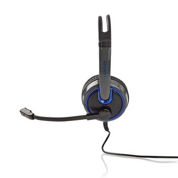 GHST200BK Gaming headset | over-ear | stereo | 2x 3.5 mm | inklapbare microfoon | 2.20 m | zonder verlichting Product foto