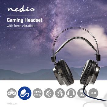 GHST400BK Gaming headset | over-ear | stereo | usb type-a / 2x 3.5 mm | ingebouwde microfoon | 2.20 m | normal Product foto