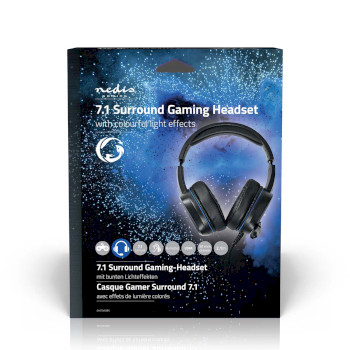 GHST410BK Gaming headset | over-ear | surround | usb type-a | inklapbare microfoon | 2.10 m | led  foto