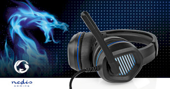GHST410BK Gaming headset | over-ear | surround | usb type-a | inklapbare microfoon | 2.10 m | led Product foto
