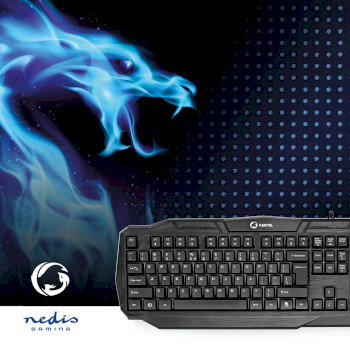 GKBD100BKUS Bedraad gaming toetsenbord | usb 2.0 | membrane toetsen | led | us internationaal | us internationaa Product foto