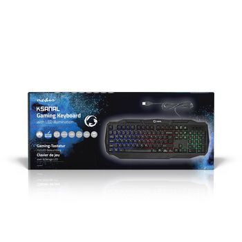 GKBD100BKUS Bedraad gaming toetsenbord | usb 2.0 | membrane toetsen | led | us internationaal | us internationaa  foto