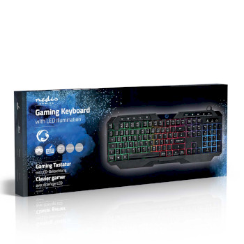 GKBD110BKDE Bedraad gaming toetsenbord | usb type-a | membrane toetsen | led | qwertz | duits | usb gevoed | len Verpakking foto