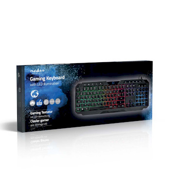 GKBD110BKFR Bedraad gaming toetsenbord | usb type-a | membrane toetsen | led | azerty | frans | usb gevoed | len Verpakking foto