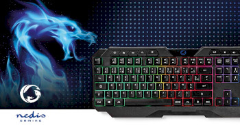 GKBD110BKFR Bedraad gaming toetsenbord | usb type-a | membrane toetsen | led | azerty | frans | usb gevoed | len Product foto