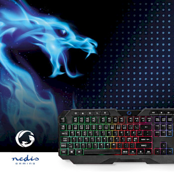 GKBD110BKND Bedraad gaming toetsenbord | usb type-a | membrane toetsen | led | qwerty | scandinavisch | usb gevo Product foto