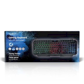 GKBD110BKND Bedraad gaming toetsenbord | usb type-a | membrane toetsen | led | qwerty | scandinavisch | usb gevo  foto