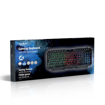 GKBD110BKND Bedraad gaming toetsenbord | usb type-a | membrane toetsen | led | qwerty | scandinavisch | usb gevo Verpakking foto