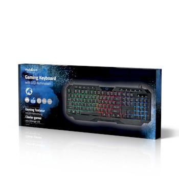 GKBD110BKUS Bedraad gaming toetsenbord | usb type-a | membrane toetsen | led | qwerty | us internationaal | usb  Verpakking foto