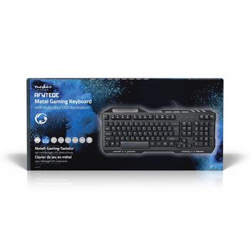 GKBD200BKUS Bedraad gaming toetsenbord | usb 2.0 | membrane toetsen | led | us internationaal | us internationaa Verpakking foto