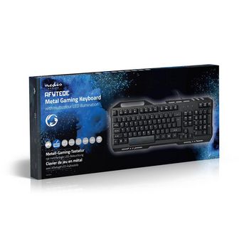 GKBD200BKUS Bedraad gaming toetsenbord | usb 2.0 | membrane toetsen | led | us internationaal | us internationaa Verpakking foto