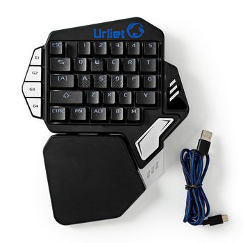 GKBD300BK Bedraad gaming toetsenbord | usb | mechanische toetsen | rgb | enkelhandig | universeel | lengte str Inhoud verpakking foto