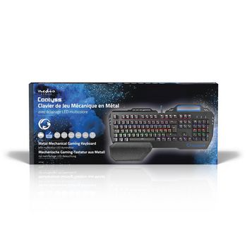 GKBD400BKFR Bedraad gaming toetsenbord | usb | mechanische toetsen | rgb | frans | frans | usb gevoed | lengte s  foto