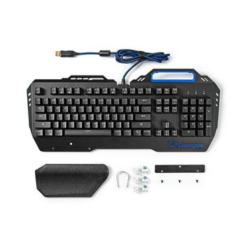 GKBD400BKUS Bedraad gaming toetsenbord | usb | mechanische toetsen | rgb | us internationaal | us internationaal Inhoud verpakking foto