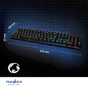 GKBDM110BKDE Bedraad gaming toetsenbord | usb type-a | mechanische toetsen | led | qwertz | duits | usb gevoed |  Product foto