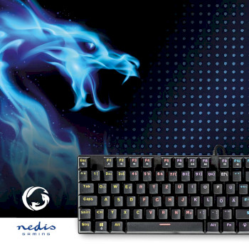 GKBDM110BKDE Bedraad gaming toetsenbord | usb type-a | mechanische toetsen | led | qwertz | duits | usb gevoed |  Product foto