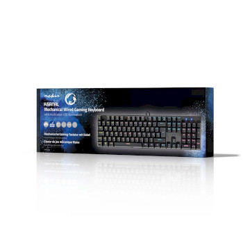 GKBDM110BKDE Bedraad gaming toetsenbord | usb type-a | mechanische toetsen | led | qwertz | duits | usb gevoed |  Verpakking foto