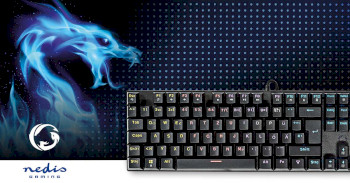 GKBDM110BKDE Bedraad gaming toetsenbord | usb type-a | mechanische toetsen | led | qwertz | duits | usb gevoed |  Product foto