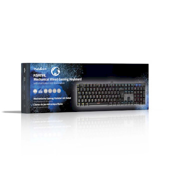 GKBDM110BKND Bedraad gaming toetsenbord | usb type-a | mechanische toetsen | led | qwerty | scandinavisch | usb g Verpakking foto
