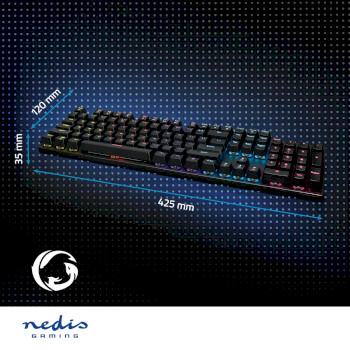 GKBDM110BKUS Bedraad gaming toetsenbord | usb type-a | mechanische toetsen | led | qwerty | us internationaal | u Product foto