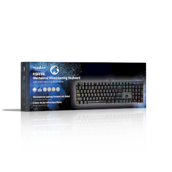 GKBDM110BKUS Bedraad gaming toetsenbord | usb type-a | mechanische toetsen | led | qwerty | us internationaal | u Verpakking foto