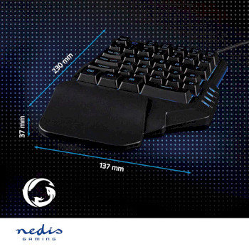 GKBDS110BK Bedraad gaming toetsenbord | usb type-a | membrane toetsen | rgb | enkelhandig | universeel | usb ge Product foto
