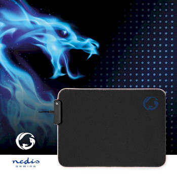 GMPDL110BK Gaming muismat | microfiber / rubberen | zwart Product foto